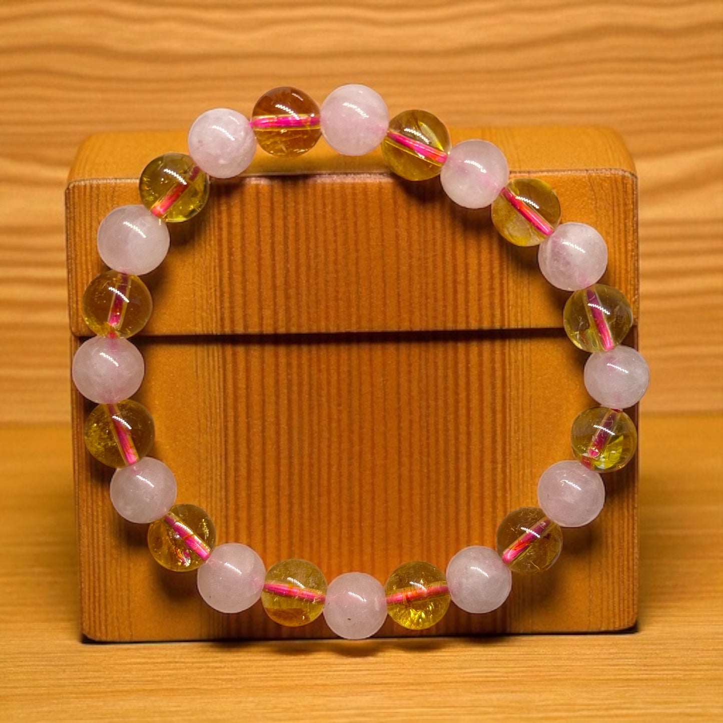 Rose Quartz and citrine Bracelet