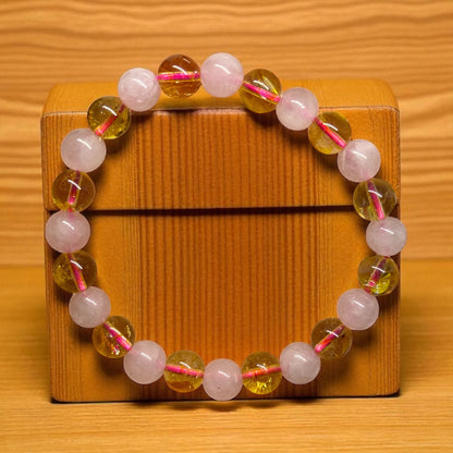 Rose Quartz and citrine Bracelet